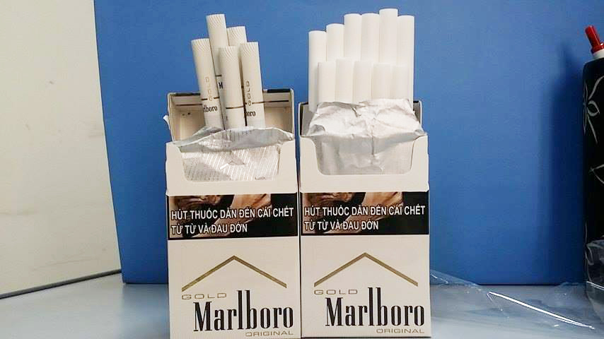 Số thuốc lá Marlboro trắng được khách hàng phản ánh toàn đầu lọc