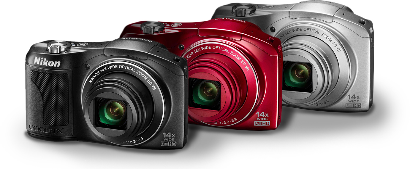Các màu của dòng máy ảnh giá rẻ Nikon Coolpix L610 khá đa dạng