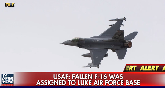 Truyền thông Mỹ đưa tin về vụ tai nạn máy bay rơi khiến phi công điều khiển tiêm kích F-16 mất tích