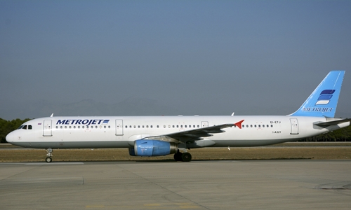 Chiếc Airbus A-321 của Metrojet rơi xuống bán đảo Sinai, Ai Cập. Ảnh: Reuters