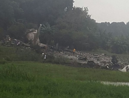 Hiện trường vụ máy bay rơi tại Nam Sudan. Ảnh: RadioMiraya