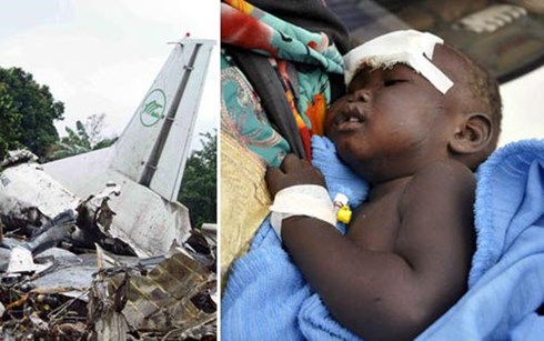 Bé gái 14 tháng tuổi sống sót kỳ diệu sau vụ rơi máy bay ở Nam Sudan