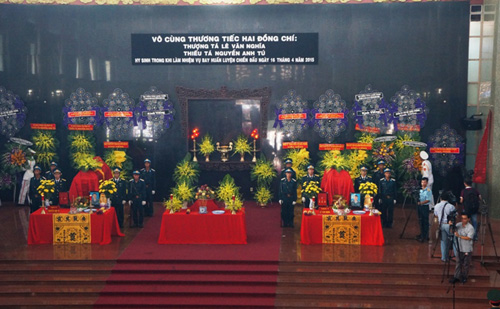 Tang lễ được tổ chức tại nhà tang lễ Bộ Quốc phòng tại Tp. HCM sáng nay 3/5