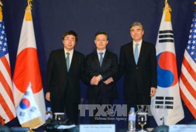 Đại diện Hàn Quốc - Mỹ - Nhật Bản họp bàn đối phó vụ Triều Tiên thử bom H