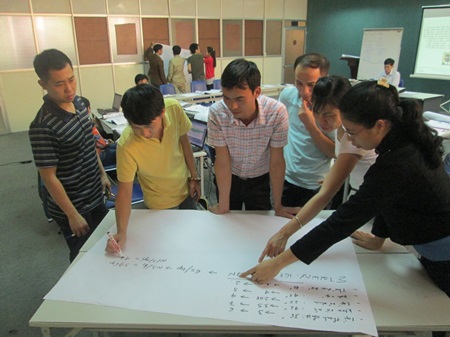 Viện Năng suất Việt Nam phối hợp với các chuyên gia tư vấn, tổ chức khóa đào tạo Nâng cao kỹ năng quản lý cho tổ trưởng.