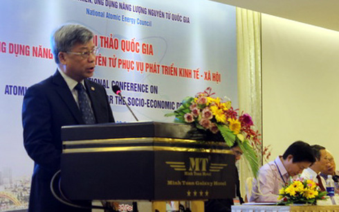 Thứ trưởng Trần Việt Thanh phát biểu tại Hội thảo quốc gia về ứng dụng năng lượng nguyên tử phục vụ phát triển KT-XH diễn ra trong hai ngày 23 và 24/10 tại Đà Nẵng