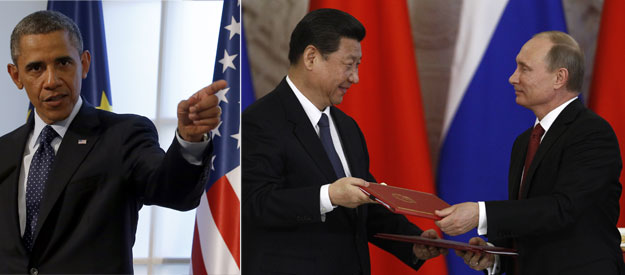 Tổng thống Nga và Chủ tịch Trung Quốc gặp nhau tới 5 lần trong năm 2014 trong một nỗ lực tạo ra đối trọng với Mỹ và châu Âu