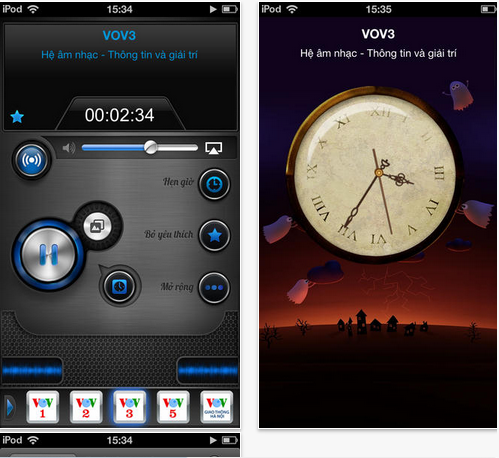 Ứng dụng nghe radio trực tuyến VietRadio giao diện đơn giản, dễ sử dụng