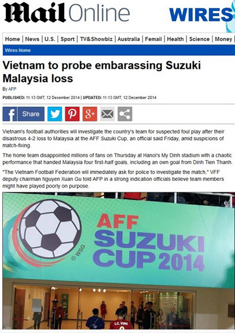 Nghi án bán độ của đội tuyển Việt Nam