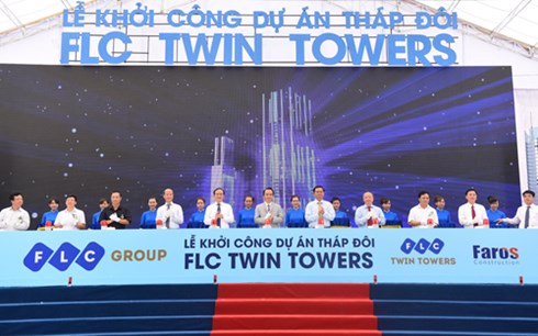 FLC khởi công tháp đôi cao thứ 3 Hà Nội có sân đỗ trực thăng