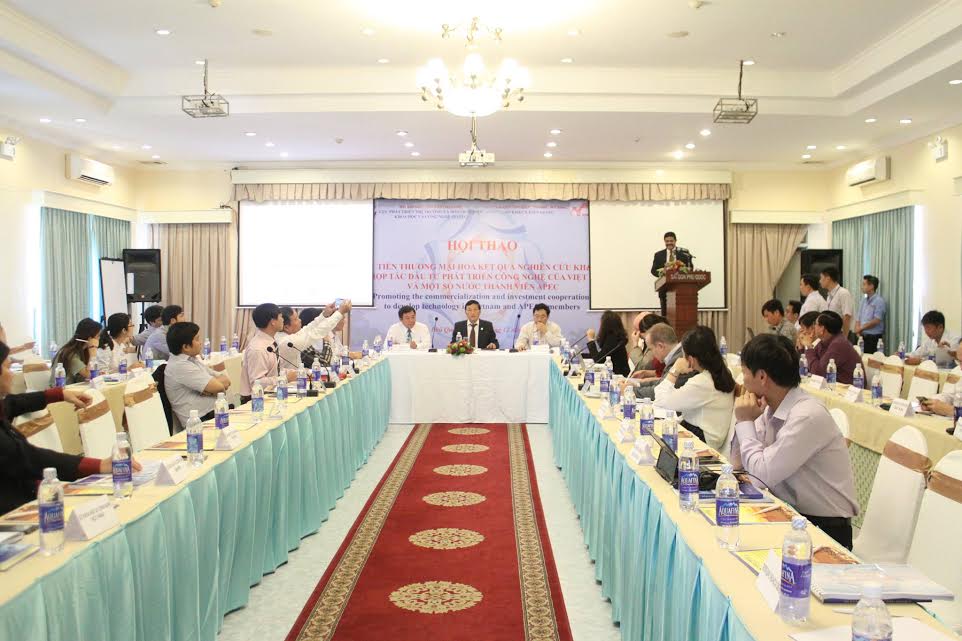 Quang cảnh hội thảo Xúc tiến thương mại hóa kết quả nghiên cứu KH&CN và hợp tác đầu tư phát triển công nghệ của Việt Nam và một số nước thành viên APEC