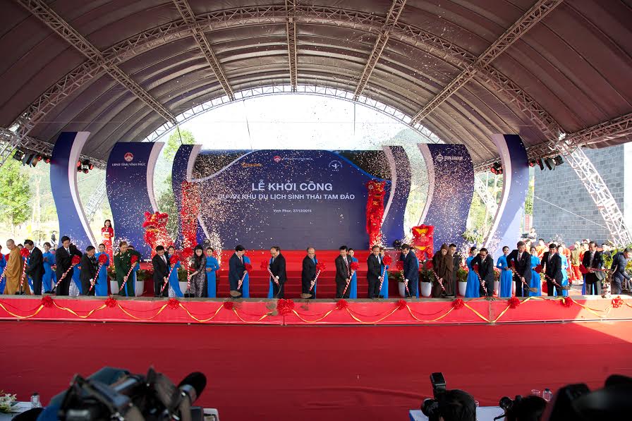 Thủ tướng Nguyễn Xuân Phúc vừa phát lệnh khởi công dự án Khu du lịch sinh thái Tam Đảo do Tập đoàn Sun Group thực hiện.