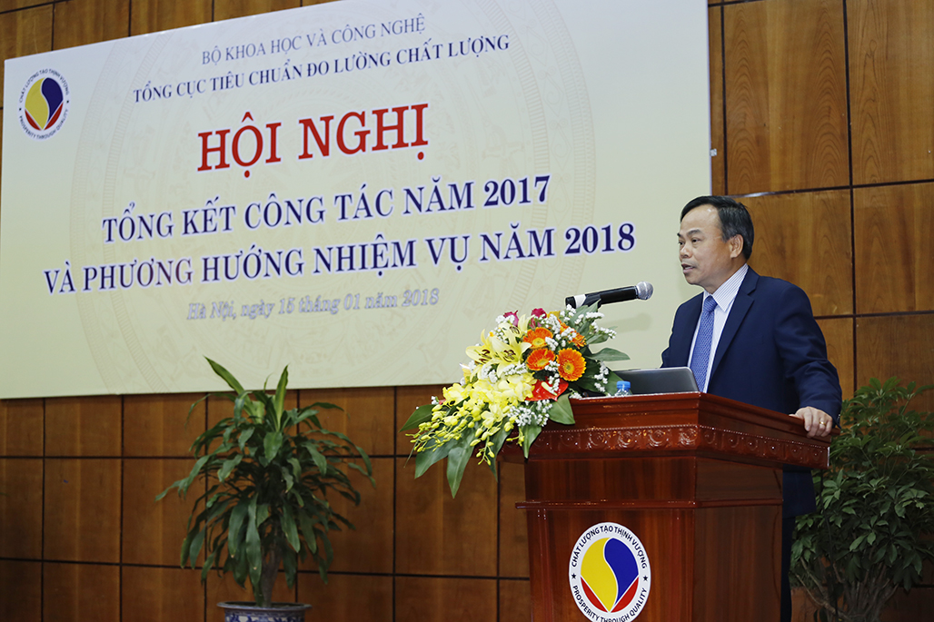 Tổng cục trưởng Trần Văn Vinh báo cáo tổng kết tình hình hoạt động năm 2017 và Phương hướng nhiệm vụ năm 2018 