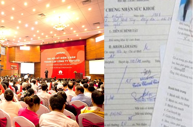  Công ty TNHH Tam Sinh Yofoto Việt Nam có hành vi sử dụng giấy khám sức khỏe giả. Ảnh: N. N