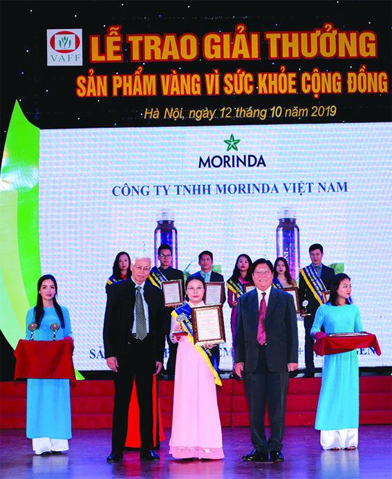  Hiệp hội Thực phẩm Chức năng Việt Nam từng trao giải cho Công ty TNHH Morinda Việt Nam năm 2019