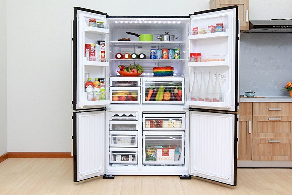  Tủ lạnh side by side thường có dung tích rất lớn.