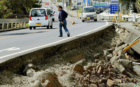 Hậu quả động đất ở Nhật Bản. Ảnh: Sputnik News