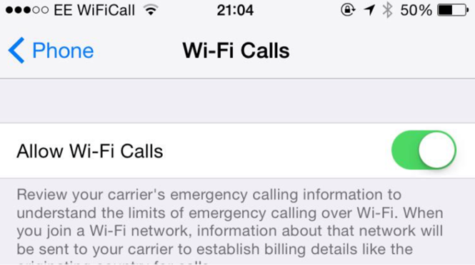 Tính năng gọi điện qua Wifi đã xuất hiện ở bản cập nhật iOS 8.3