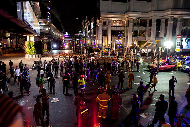 Khu vực xảy ra vụ nổ tại Bangkok