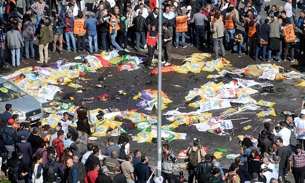 Hiện trường sau vụ nổ bom ở Thổ Nhĩ Kỳ
