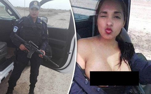 Nữ cảnh sát ‘lao đao’ vì chót khoe ngực trần trong xe tuần tra