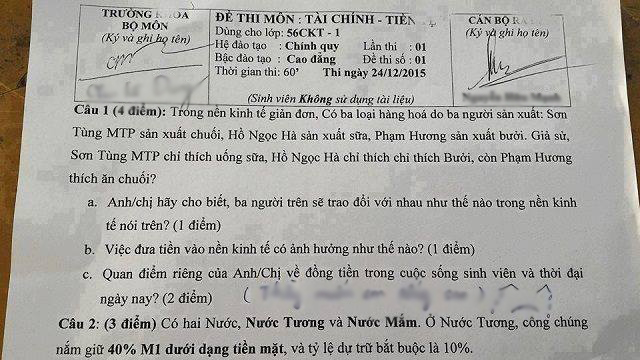 Phạm Hương, Sơn Tùng ‘hóa con buôn’ trong đề thi bá đạo 