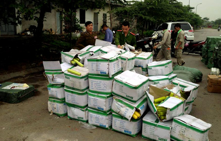 Hàng nghìn sản phẩm lõi lọc nước nhái thương hiệu máy lọc nước Kangaroo bị thu giữ ở Hà Nội