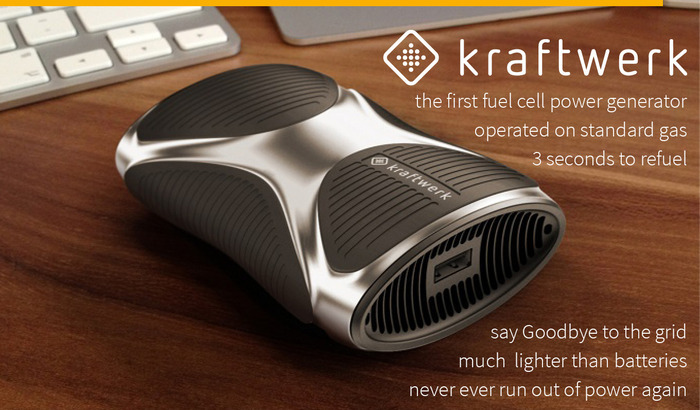 Phát minh hữu ích có tên Kraftwerk cho phép người dùng sạc điện thoại mà không cần đến năng lượng điện