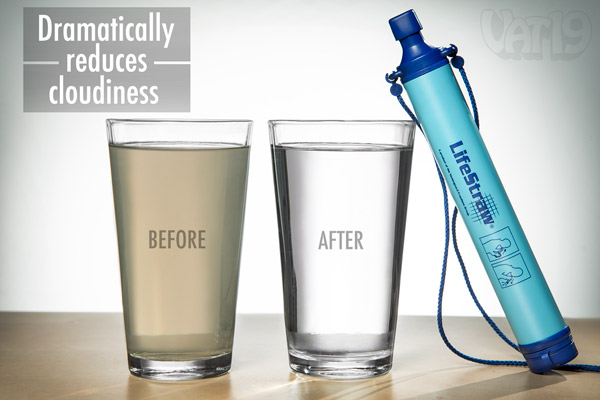 Phát minh hữu ích ống lọc nước LifeStraw có khả năng lọc nước ô nhiễm thành nước uống sạch và tinh khiết
