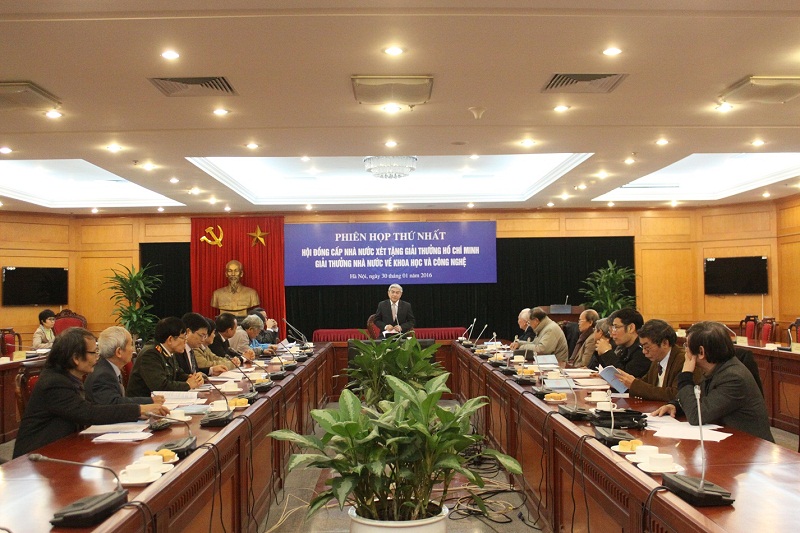 Phiên họp thứ nhất của Hội đồng cấp Nhà nước xét tặng Giải thưởng Hồ Chí Minh, Giải thưởng Nhà nước về KH&CN năm 2015.