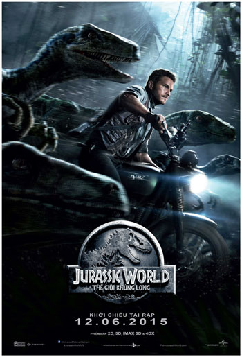 Jurassic World (Thế giới khủng long) có kinh phí lên đến hơn 150 triệu USD, ra mắt ở Việt Nam hôm 12/6.
