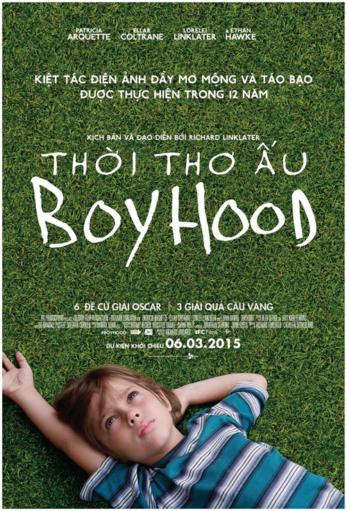 Phim bom tấn Boyhood giành được giải thưởng Oscar và Quả cầu vàng 2015