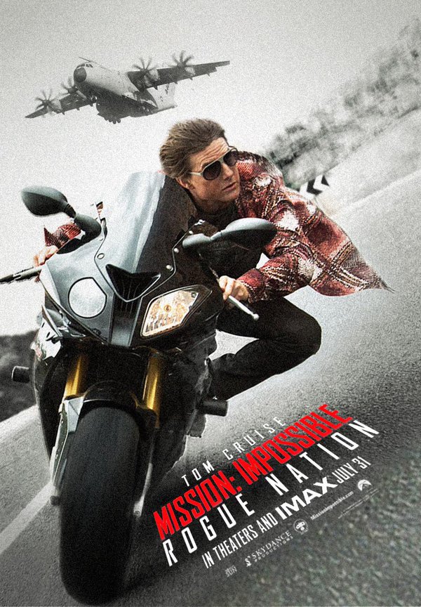 Nam diễn viên Tom Cruise đã có những pha dượt đuổi mãn nhãn trong Mission Impossible 5