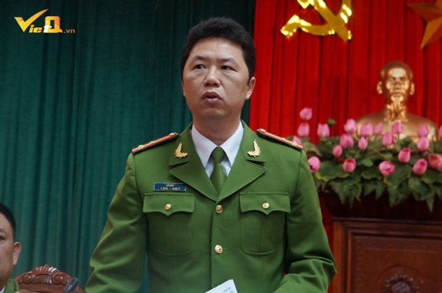 Thượng tá Lê Huy – Phó phòng Cảnh sát hình sự Công an TP Hà Nội