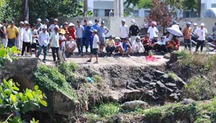 Khư vực nơi phát hiện xác chết phụ nữ trôi nổi ở Đồng Nai