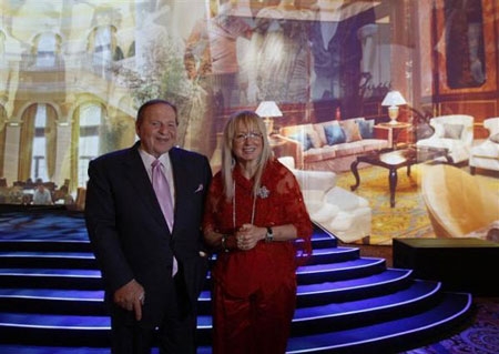 Vợ chủ tịch Las Vegas Sands, ông Sheldon AdelsonVợ chủ tịch Las Vegas Sands, ông Sheldon Adelson