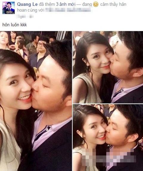 Quang Lê ôm hôn hotgirl nơi đông người