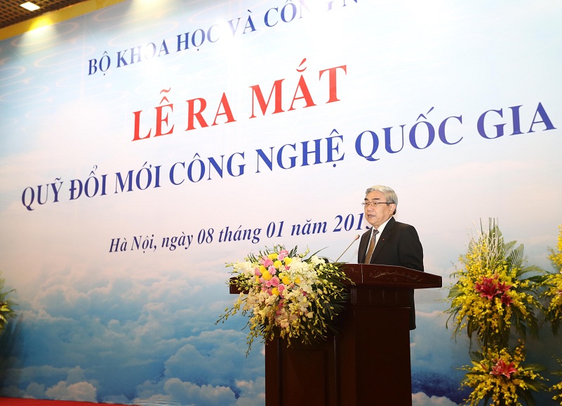 Bộ trưởng Nguyễn Quân phát biểu tại Lễ ra mắt Quỹ Đổi mới Công nghệ quốc gia