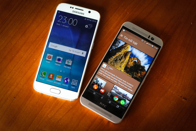 Smartphone hot nhất của Samsung là Galaxy S6 có mức giá tương đương với One M9