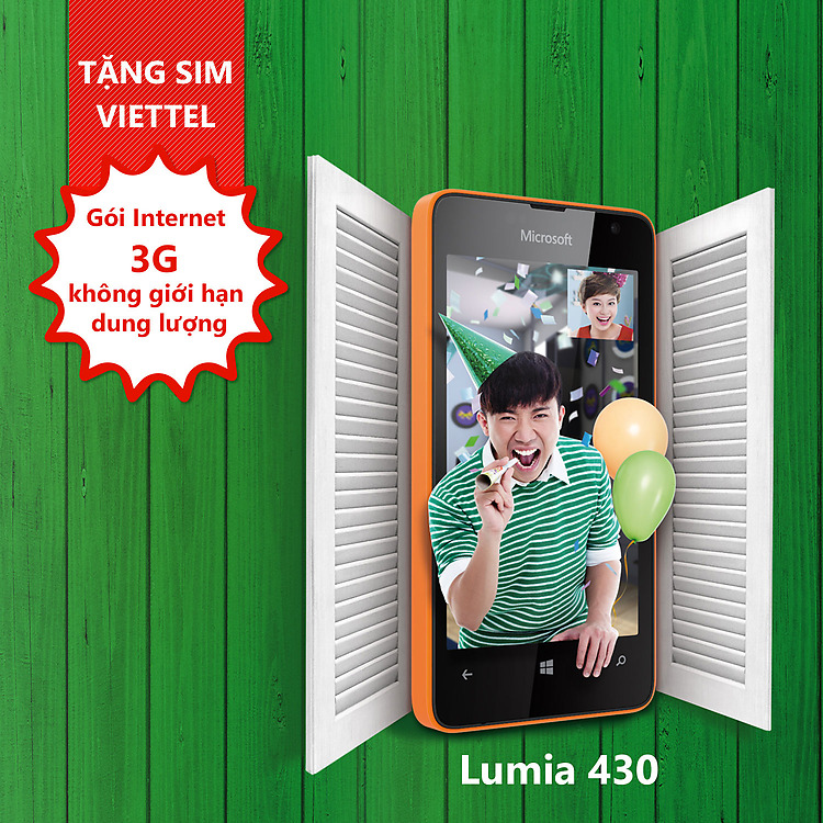 Microsoft Lumia 430 là smartphone giá rẻ có thiết kế nhỏ gọn, đẹp mắt