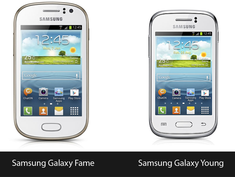 Galaxy Young và Galaxy Fame là dòng Smartphone mới nhất vào 2 năm trước