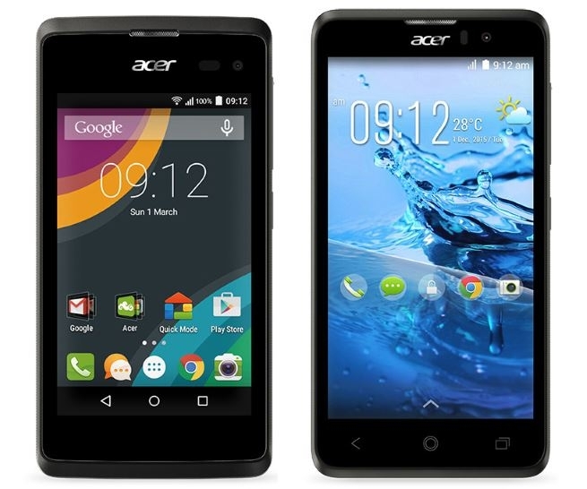 Bộ đôi smartphone giá rẻ mới ra mắt Liquid Z220 (trái) và Z520 (phải)