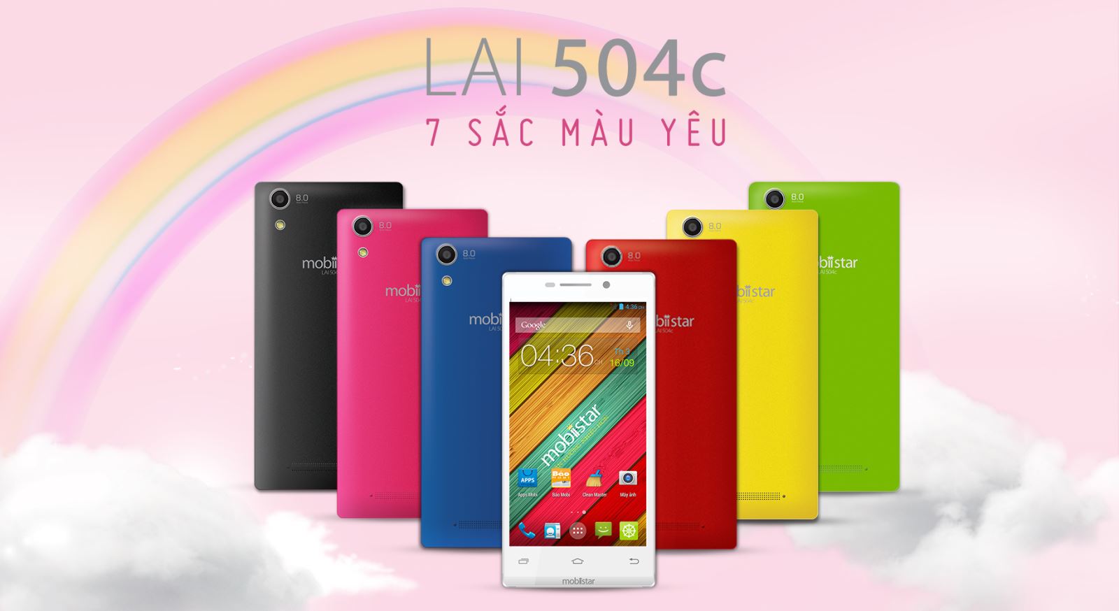 Smartphone giá rẻ Mobiistar LAI 504C lại gây ấn tượng với người dùng bởi thiết kế màu sắc bắt mắt
