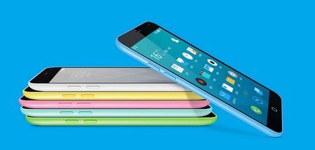 Meizu M1 là smartphone giá rẻ với thiết kế màu sắc tương đồng với Iphone 5C