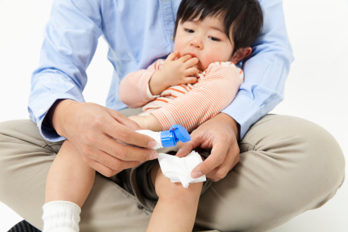 Trẻ em thường bị trầy xước da hoặc rách da