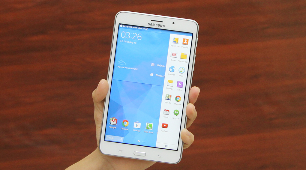  Samsung Galaxy Tab 4 sở hữu một vẻ đẹp mạnh mẽ và cá tính