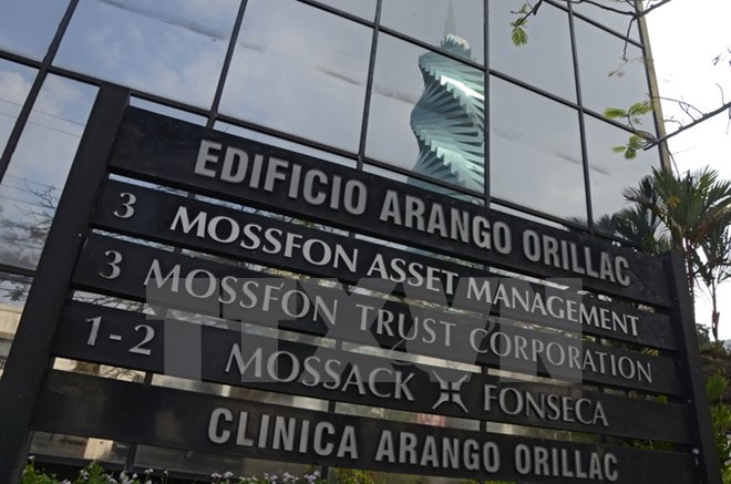 Tòa nhà trụ sở của Công ty luật thiên đường trốn thuế Mossack Fonseca tại thành phố Panama City ngày 3/4