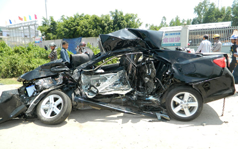 Hiện trường vụ tai nạn giao thông tại Đà Nẵng