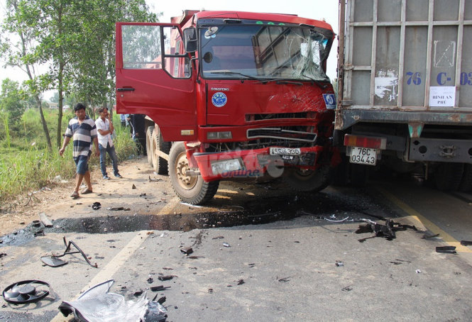 Ban ATGT tỉnh Quảng Ngãi bước đầu hỗ trợ cho mỗi nạn nhân trong vụ tai nạn liên hoàn 2 triệu đồng