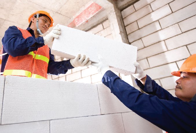 Gạch siêu nhẹ là vật liệu giúp tăng năng suất xây dựng